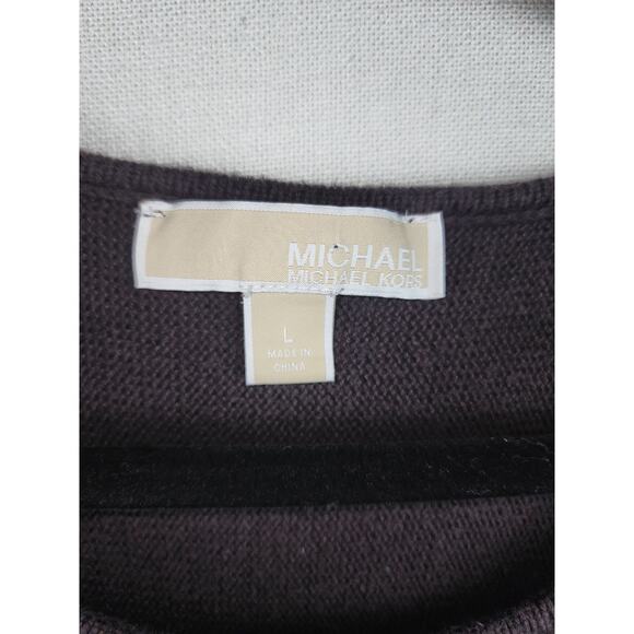 Michael kors Women's L Brown soft Professional classic sweater W zipper detail. - Picture 4 of 14